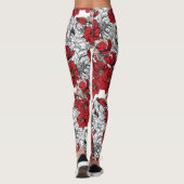 Moderne Floral. Lentbloemen. Leggings (Achterkant)