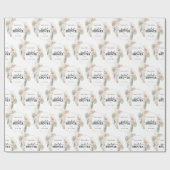 Moderne Floral Lijst Vrijgezellenfeest Witte achte Cadeaupapier (Vlak)