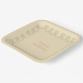 Moderne Floral met pinken en persen Papieren Bordje (Gebogen)