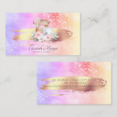 Moderne Floral mixer voor penseelstreken Visitekaartje (Voorkant / Achterkant)