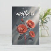 Moderne Floral Moederdag Kaart (Staand voorkant)