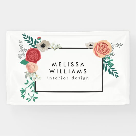 moderne Floral Motif Banner (Horizontaal)