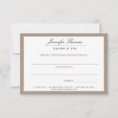  moderne Floral Motif Beauty Salon Gift Kaart (Achterkant)