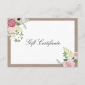  moderne Floral Motif Beauty Salon Gift Kaart (Voorkant)