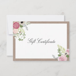 moderne Floral Motif Beauty Salon Gift Kaart
