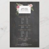  Moderne Floral Motif op Chalkboardontwerper Flyer (Voorkant)