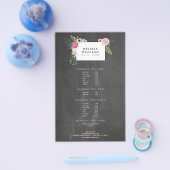  Moderne Floral Motif op Chalkboardontwerper Flyer (Enkel)