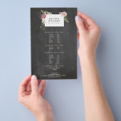  Moderne Floral Motif op Chalkboardontwerper Flyer (Hand)