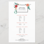  Moderne Floral Motif over Witte Ontwerper Flyer (Voorkant)