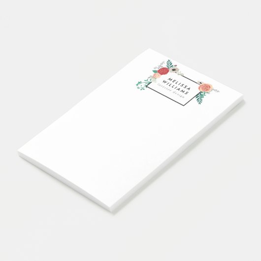  moderne Floral Motif Post-it® Notes (Schuin)
