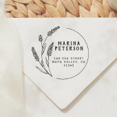 Moderne Floral Naam Lijst Naam Achternaam Terug Ad Zelfinktende Stempel