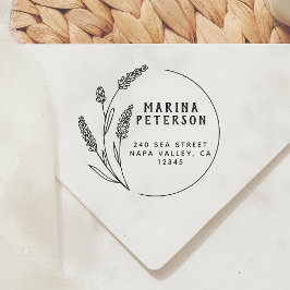 Moderne Floral Naam Lijst Naam Achternaam Terug Ad Zelfinktende Stempel