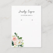 Moderne Floral oorbel houder Visitekaartje (Voorkant)