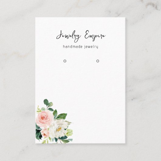 Moderne Floral oorbel houder Visitekaartje (Voorkant)