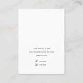 Moderne Floral oorbel houder Visitekaartje (Achterkant)