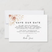 Moderne Floral Orchards Wedding Save the Date Card Kaart (Achterkant)