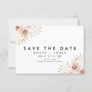 Moderne Floral Orchards Wedding Save the Date Card Kaart