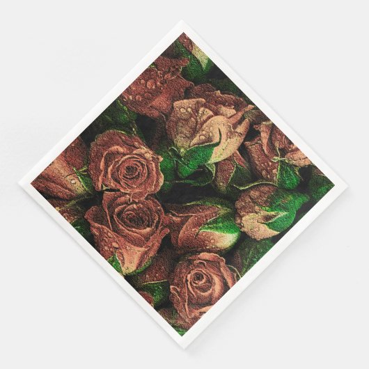 Moderne  Floral Paper Dinner Napkins Servet (Hoek)