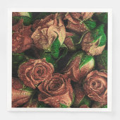 Moderne  Floral Paper Dinner Napkins Servet (Voorkant)