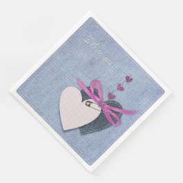 Moderne Floral Paper Dinner Napkins Servet