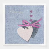 Moderne  Floral Paper Dinner Napkins Servet (Voorkant)