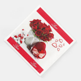 Moderne Floral Paper Dinner Napkins Servet