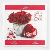 Moderne  Floral Paper Dinner Napkins Servet (Voorkant)