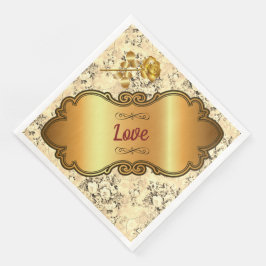 Moderne  Floral Paper Dinner Napkins Servet