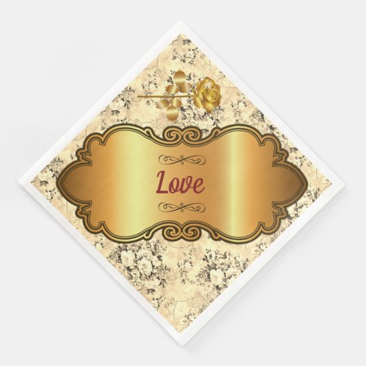 Moderne  Floral Paper Dinner Napkins Servet (Hoek)