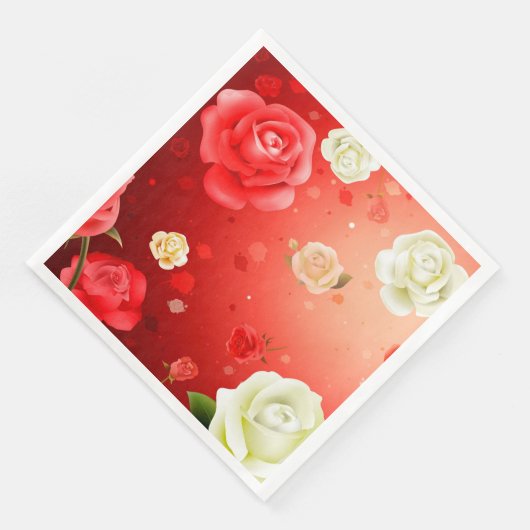 Moderne  Floral Paper Dinner Napkins Servet (Hoek)