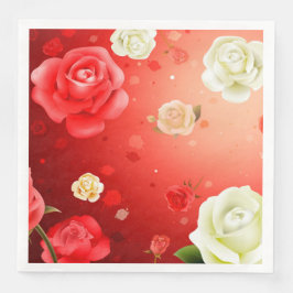 Moderne  Floral Paper Dinner Napkins Servet