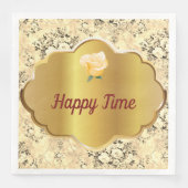 Moderne  Floral Paper Dinner Napkins Servet (Voorkant)