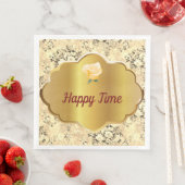 Moderne  Floral Paper Dinner Napkins Servet (Insitu)