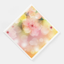 Moderne Floral Paper Dinner Napkins Servet