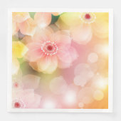 Moderne  Floral Paper Dinner Napkins Servet (Voorkant)