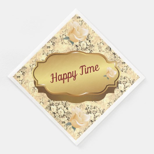 Moderne  Floral Paper Dinner Napkins Servet (Hoek)