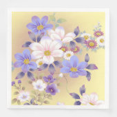Moderne  Floral Paper Dinner Napkins Servet (Voorkant)