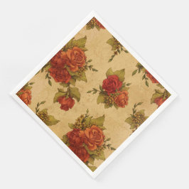 Moderne Floral Paper Dinner Napkins Servet