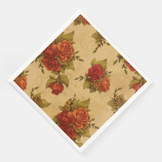 Moderne  Floral Paper Dinner Napkins Servet (Hoek)