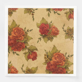 Moderne  Floral Paper Dinner Napkins Servet