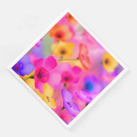 Moderne  Floral Paper Dinner Napkins Servet (Hoek)