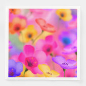 Moderne  Floral Paper Dinner Napkins Servet (Voorkant)