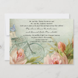 Moderne Floral Pastel Roses Butterfly Kaart