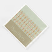 Moderne Floral Pattern Gehechte Ontwerper Servet (Hoek)