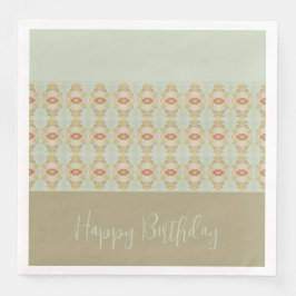 Moderne Floral Pattern Gehechte Ontwerper Servet