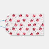 Moderne Floral Poinsettia Waterverf Cadeaulabel (Achterkant Horizontaal)