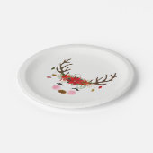  moderne Floral Reindedarpartij Papieren Bordje (Gekanteld)