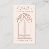 Moderne, Floral Roos Arch Intrance voorste deurroz Visitekaartje (Voorkant)