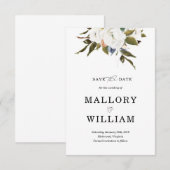 Moderne Floral sla de Datum Kaart op (Voorkant / Achterkant)