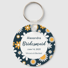 Moderne Floral Sleutelhanger